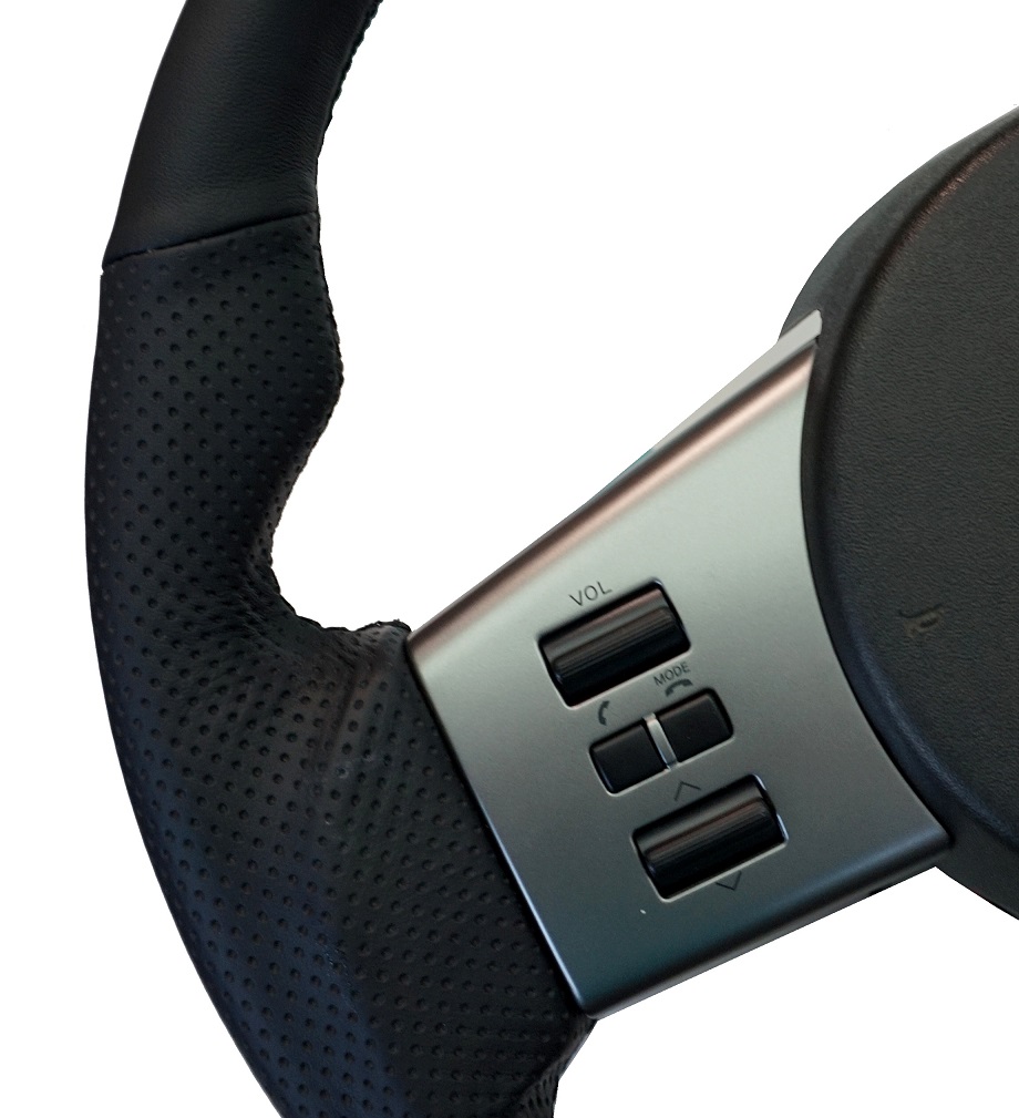 All leather sport grip steering wheel for Nissan Navara D40 perforated